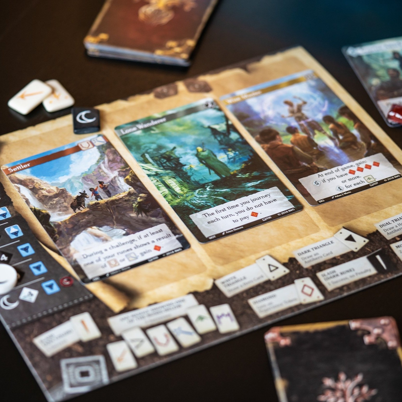 Player Mat with Hero's Story laid out